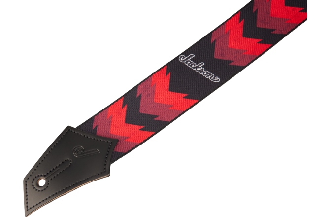 Curea chitară Jackson Double V Pattern Black/ Red