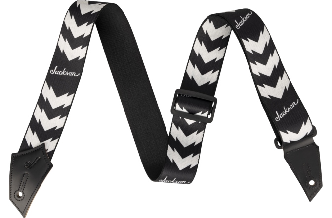 Curea chitară Jackson Double V Pattern Black/ White