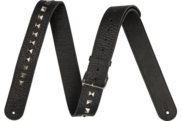 Metal Stud Leather Strap Black 2.5" Metal Stud Leather Strap Black 2.5"