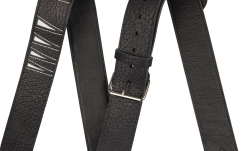 Curea chitară Jackson Shark Fin Leather Strap Black and White 2"