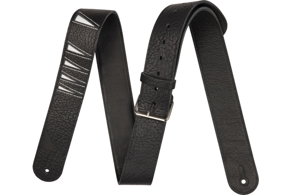 Shark Fin Leather Strap Black and White 2" Shark Fin Leather Strap Black and White 2"