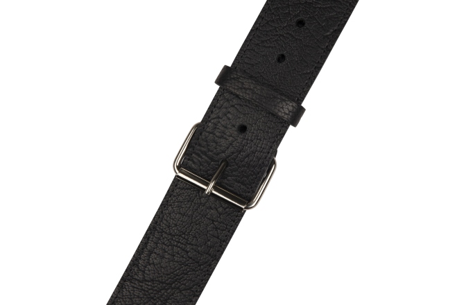 Curea chitară Jackson Shark Fin Leather Strap Black and White 2"