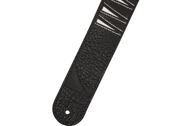 Curea chitară Jackson Shark Fin Leather Strap Black and White 2"