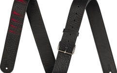 Curea chitară Jackson Shark Fin Leather Strap Red and Black 2"