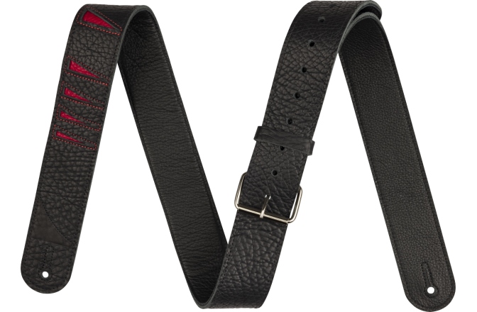 Curea chitară Jackson Shark Fin Leather Strap Red and Black 2"
