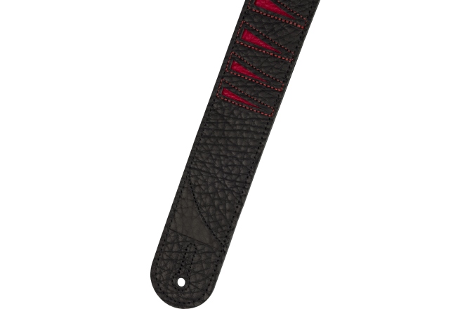 Curea chitară Jackson Shark Fin Leather Strap Red and Black 2"