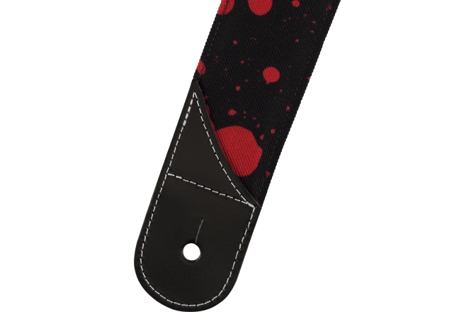 Curea chitară Jackson Splatter Strap Black and Red 2"