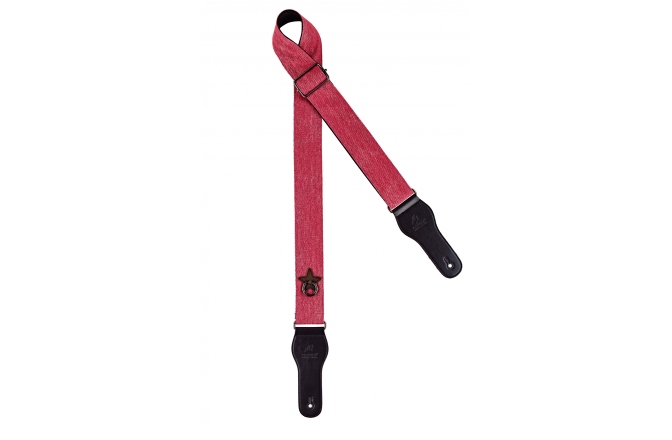 Curea chitară Ortega Cotton guitar strap - worn out pink