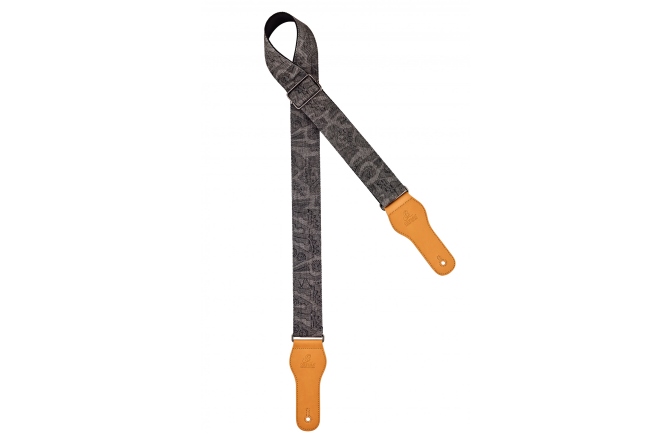 Curea chitară Ortega Denim guitar strap - coal colored
