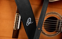 Curea chitară Ortega Genuine Leather Strap - Black Hole