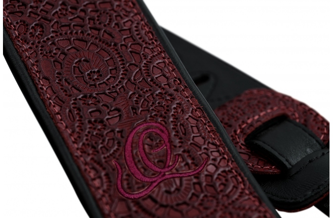 Curea chitară Ortega Genuine Leather Strap - Byzantine Bordeaux