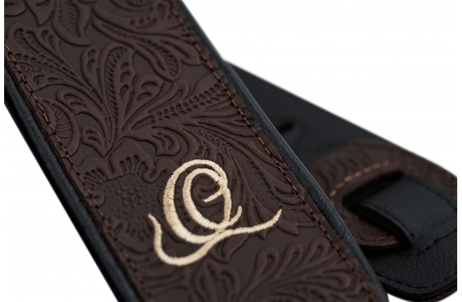 Curea chitară Ortega Genuine Leather Strap - Byzantine Cocoa