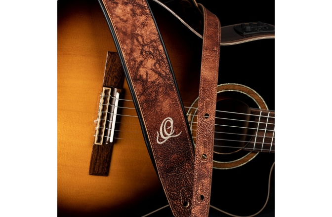 Curea chitară  Ortega Genuine Leather Strap - Chestnut Tree