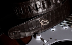 Curea chitară  Ortega Genuine Leather Strap - Dark Brown Croco