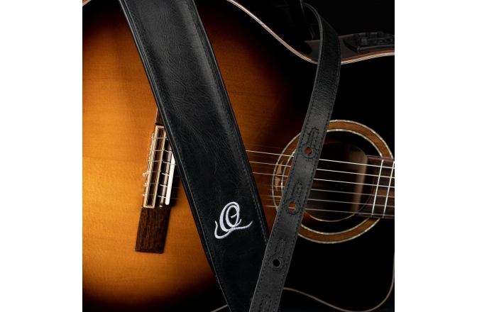 Curea chitară  Ortega Genuine Leather Strap - Vintage Ash