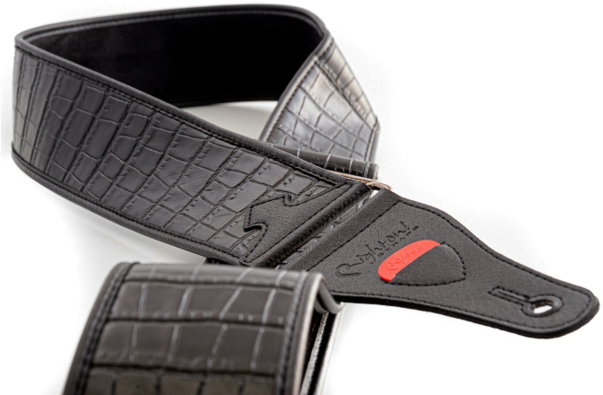 Curea chitară RightOn Alligator  Black