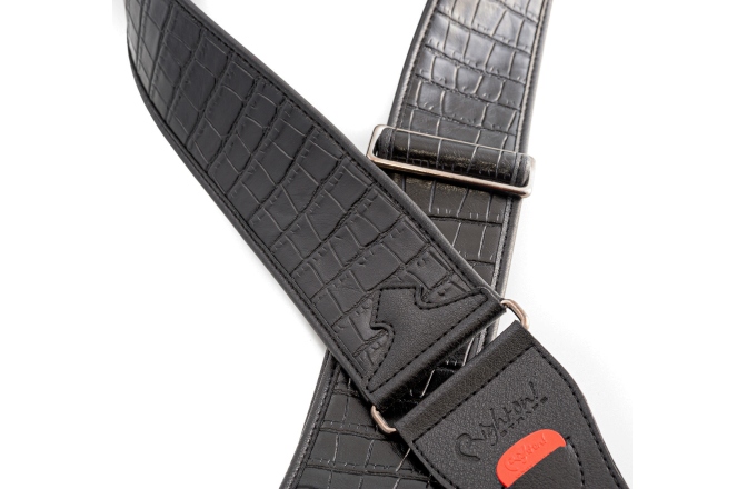 Curea chitară RightOn Alligator  Black