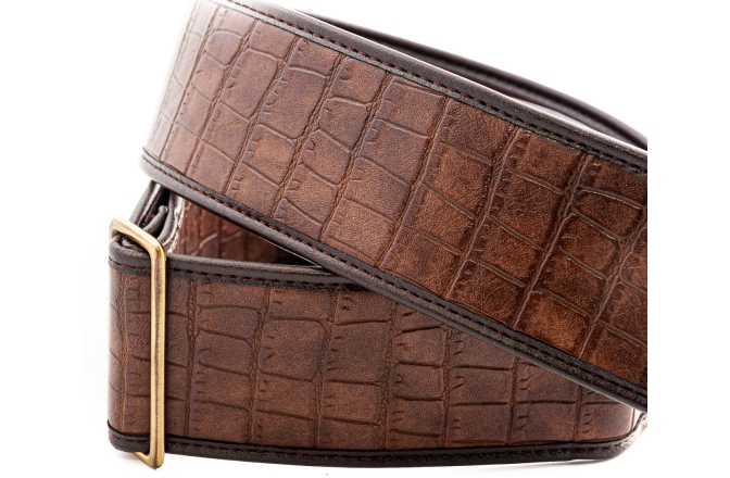 Curea chitară RightOn Alligator  Brown
