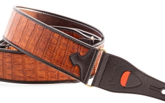 Curea chitară RightOn Alligator  Light Brown