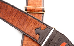 Curea chitară RightOn Alligator  Light Brown