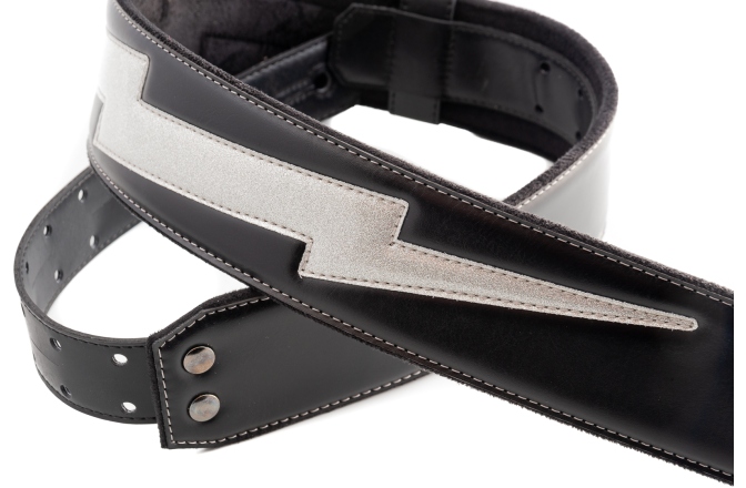 Curea chitară RightOn Bolt Ii Silver Glitter
