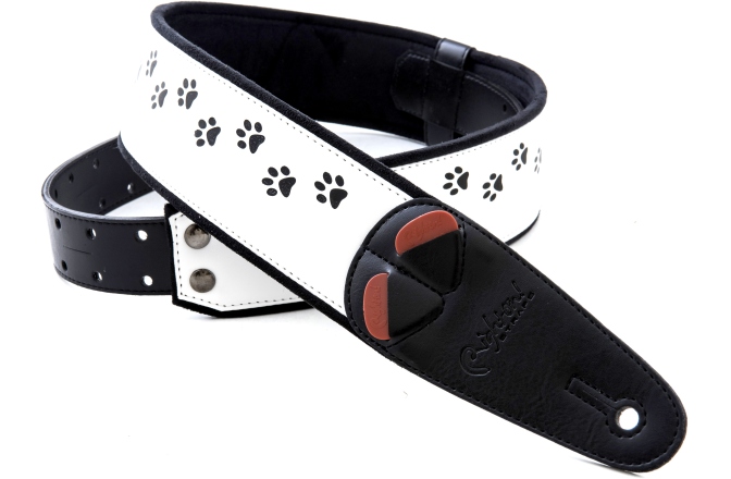 Curea chitară RightOn Cat White
