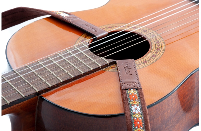 Curea chitară RightOn Classical-dual-hook-rumba Brown