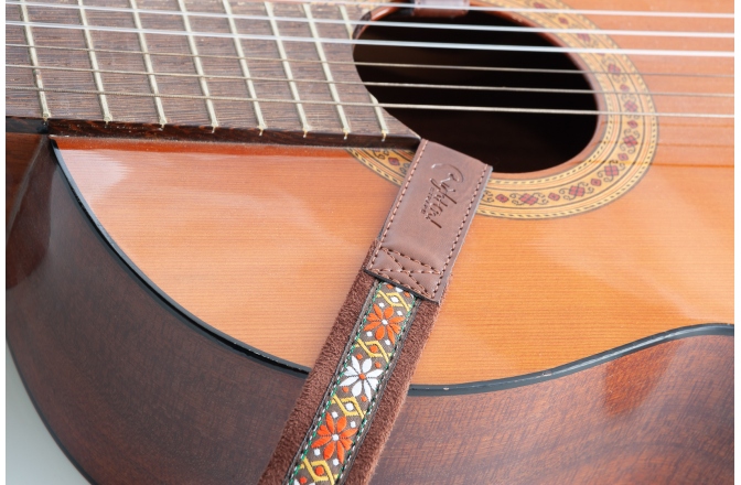 Curea chitară RightOn Classical-dual-hook-rumba Brown