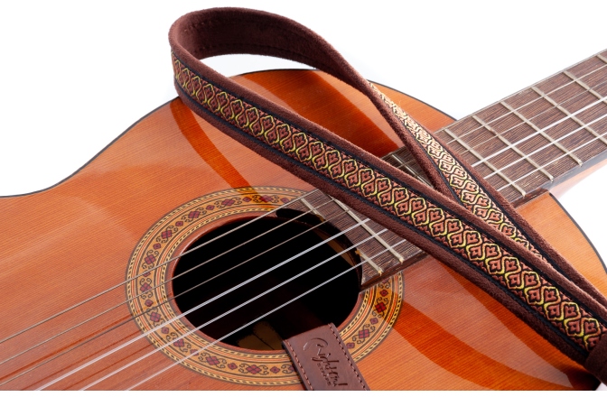Curea chitară RightOn Classical-hook-havana Brown
