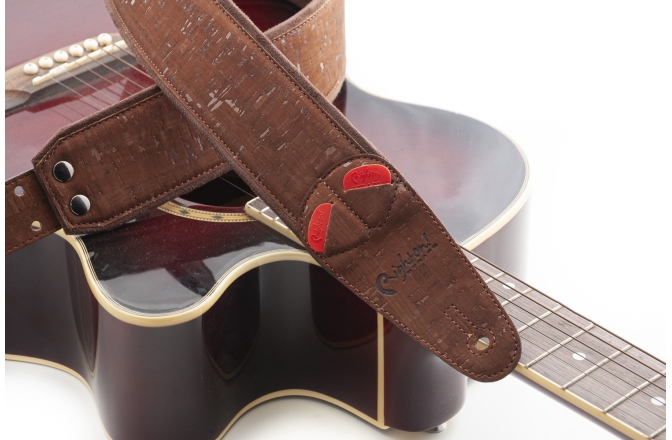 Curea chitară RightOn Cork Brown