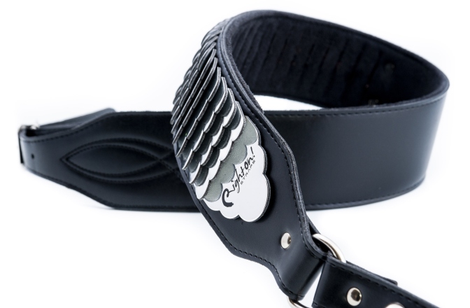 Curea chitară RightOn J.l. Python Black