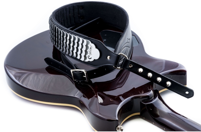 Curea chitară RightOn J.l. Python Black