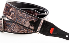 Curea chitară RightOn Paisley Velvet-60 Brown