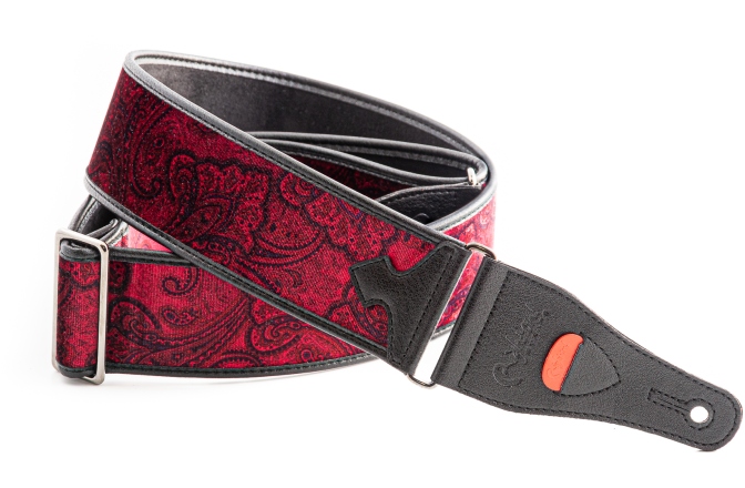 Curea chitară RightOn Paisley Velvet-60 Red