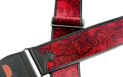 Curea chitară RightOn Paisley Velvet-60 Red