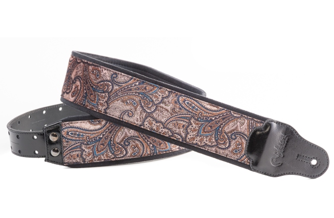 Curea chitară RightOn Paisley Velvet-70 Brown