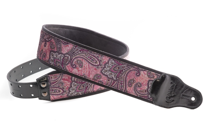 Curea chitară RightOn Paisley Velvet-70 Burgundy