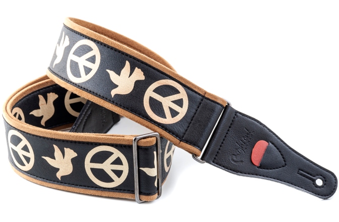 Curea chitară RightOn Peace & Doves Black