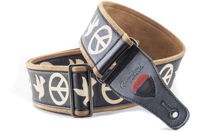 Curea chitară RightOn Peace & Doves Black