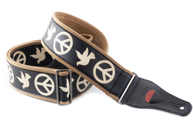 Curea chitară RightOn Peace & Doves Black