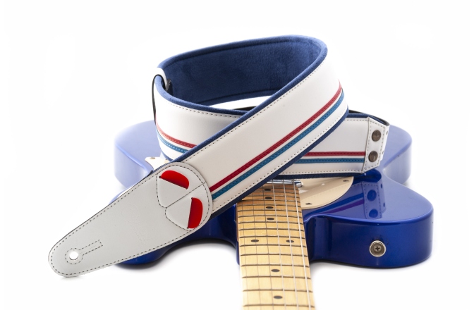 Curea chitară RightOn Race-60 White