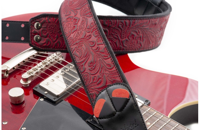 Curea chitară RightOn Sandokan-60 Red