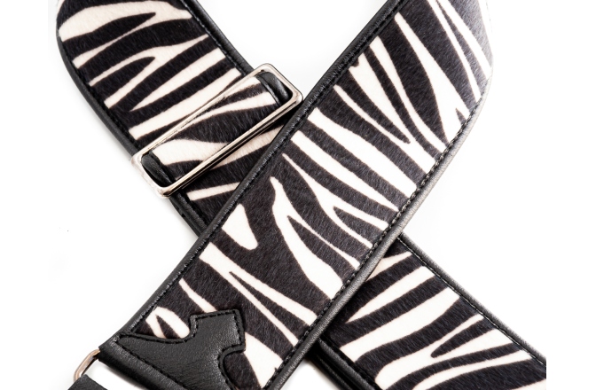 Curea chitară RightOn Zebra White