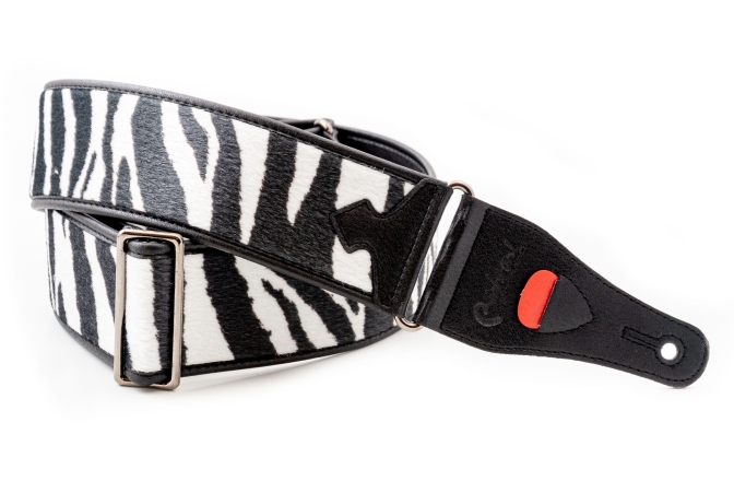 Curea chitară RightOn Zebra White