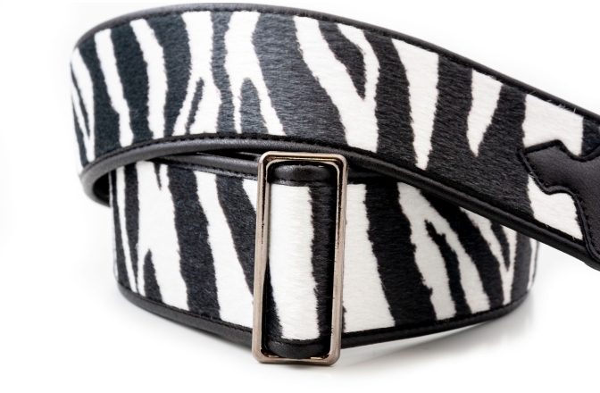 Curea chitară RightOn Zebra White