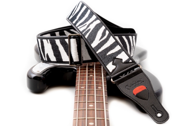 Curea chitară RightOn Zebra White