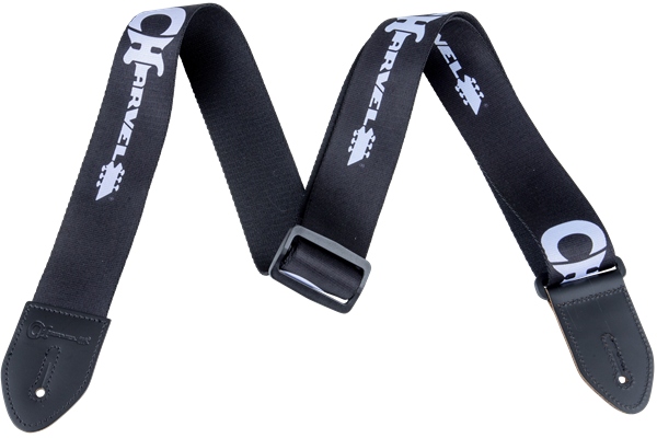 Charvel Strap Black with White Logo