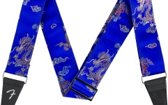 Curea de chitară Fender Satin Dragon Strap Royal Blue