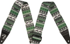 Curea de Chitară Fender Ugly Xmas Sweater Strap Green Fair Isle