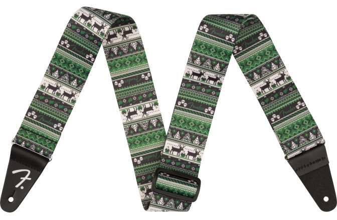 Curea de Chitară Fender Ugly Xmas Sweater Strap Green Fair Isle